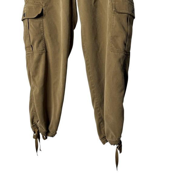 Sundance Iva Cargo Pants in Butternut Tan Cropped Lagenlook Womens Size 8 - Picture 4 of 11